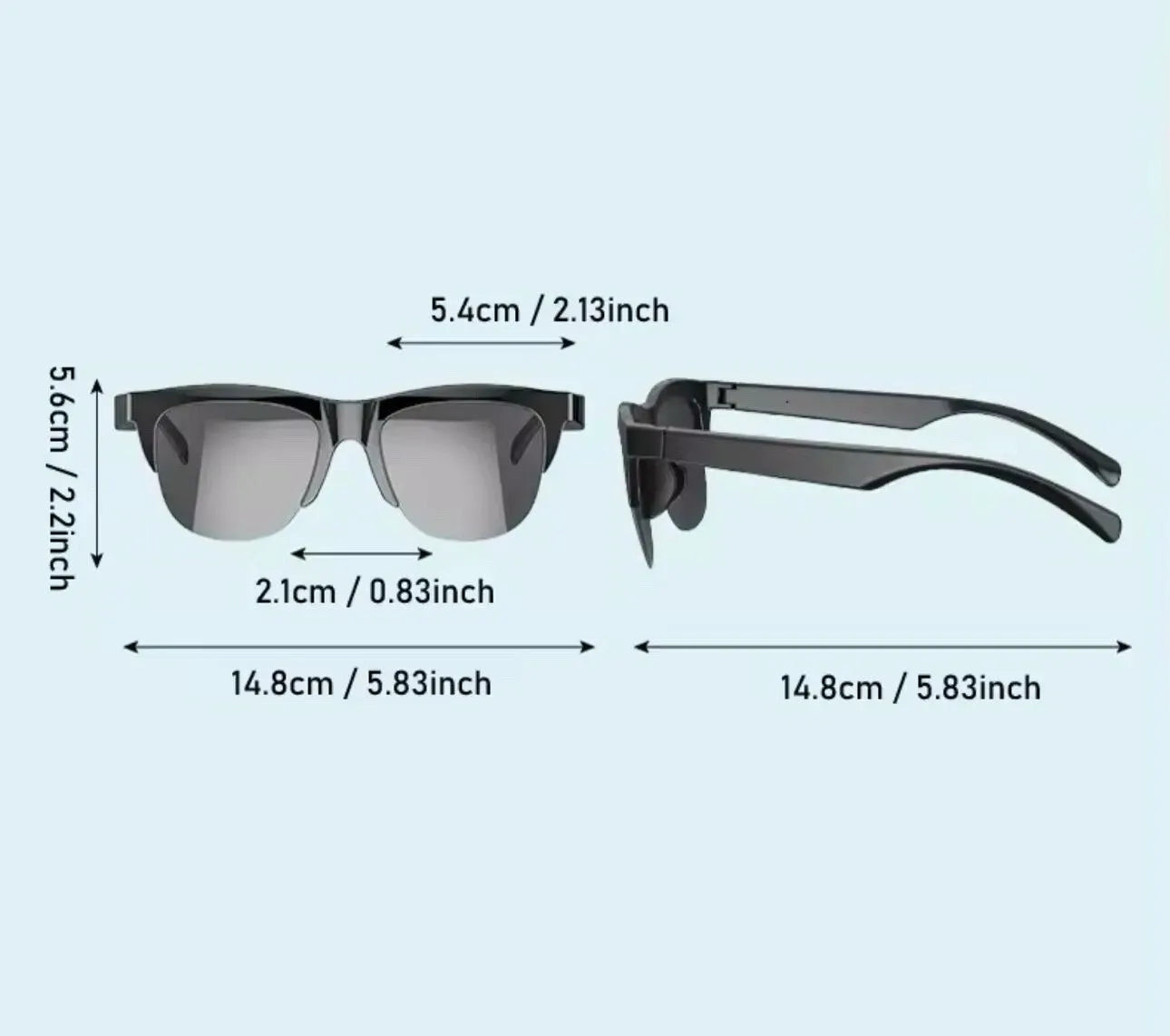 Lunettes Audio Intelligentes Sans Fil avec Protection UV