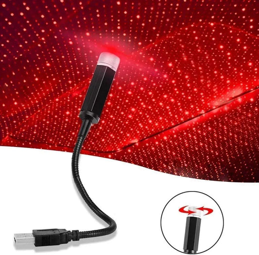Projecteur d'Étoiles USB pour Voiture avec 3 Modes d'Éclairage