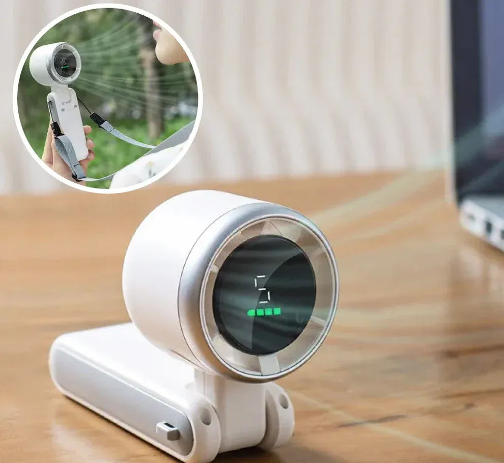 Ventilateur de Poche Intelligent – Écran LED et Design Pliable