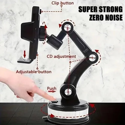 Support Téléphone Universel avec Bras Extensible et Rotation Complète 360°