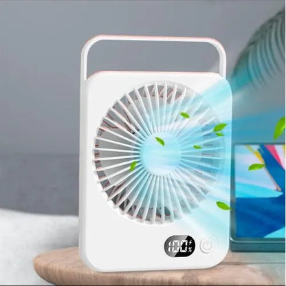 Ventilateur Portable 5 Vitesses avec Écran LED et Support Téléphone