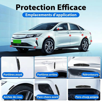 Pack de 4 Bandes - Protection Métallique Anti-Chocs pour Portières