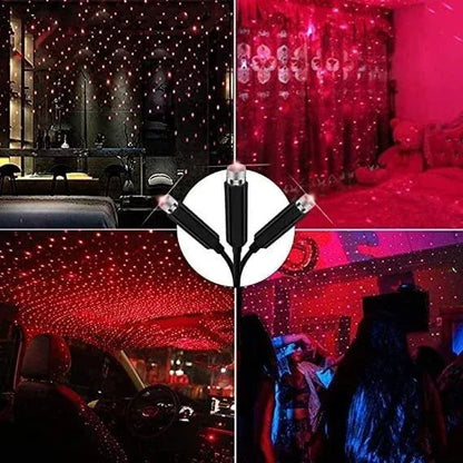 Projecteur d'Étoiles USB pour Voiture avec 3 Modes d'Éclairage