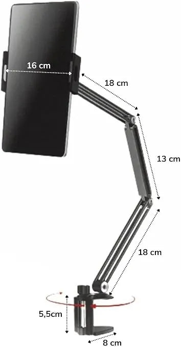 Support Téléphone et Tablette 360° avec Bras Flexible et Réglable