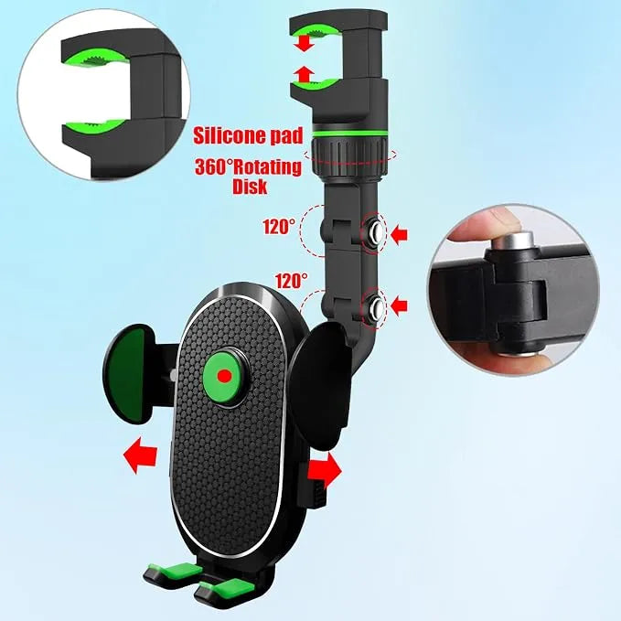 Support Téléphone 360° pour Voiture – Rotation Complète et Fixation Stable