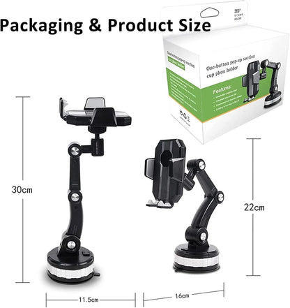 Support Téléphone Universel avec Bras Extensible et Rotation Complète 360°