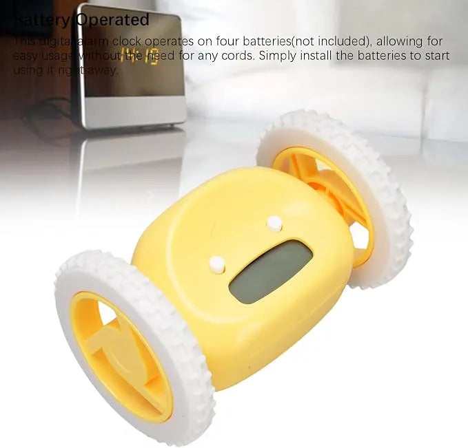 Horloge Réveil Fuyante pour Gros Dormeurs avec Son Fort et Roues Solid