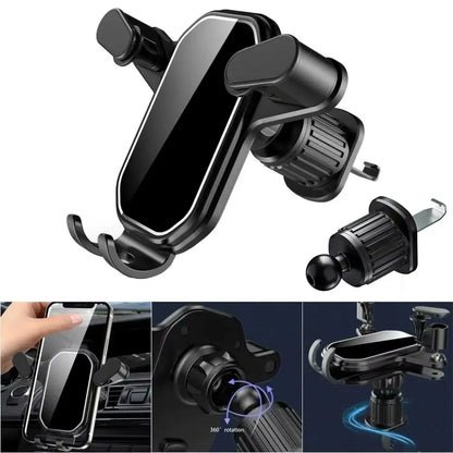Support Smartphone Voiture Automatique Rotatif 360° à Fixation Rapide