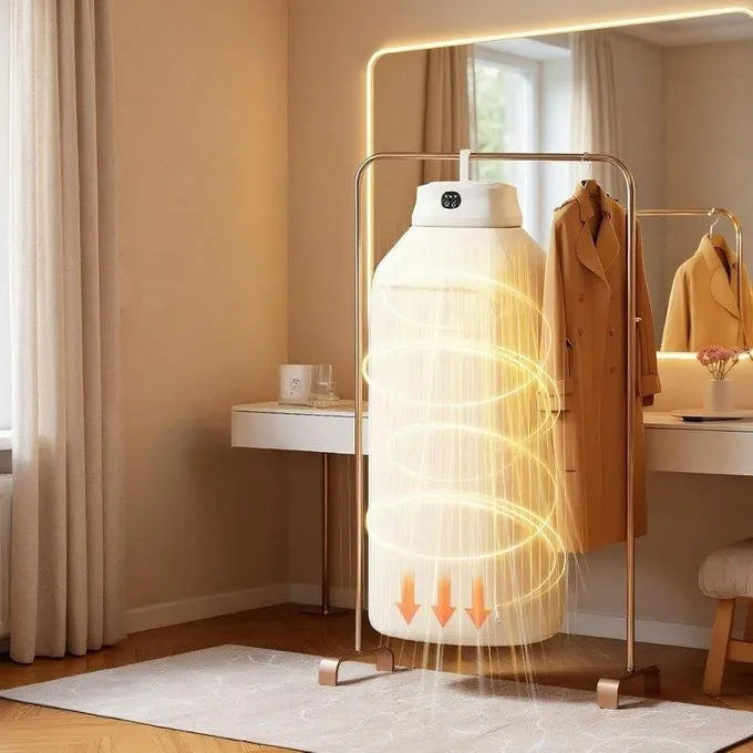 Sèche-Linge Électrique Portable avec Armoire de Séchage Pliable