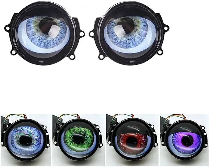 2 Phares Eye LED Dynamiques 12V avec 8 Styles d’Animation Réglables