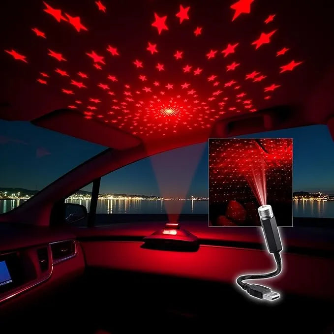 Projecteur d'Étoiles USB pour Voiture avec 3 Modes d'Éclairage
