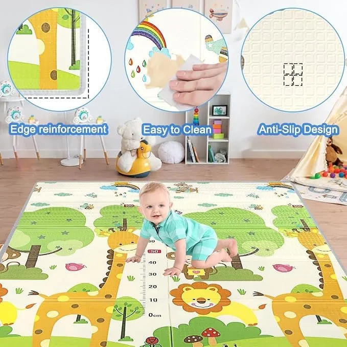Tapis de Jeu pour Enfant avec Motifs Éducatifs et Surface Douce (2m/160cm)