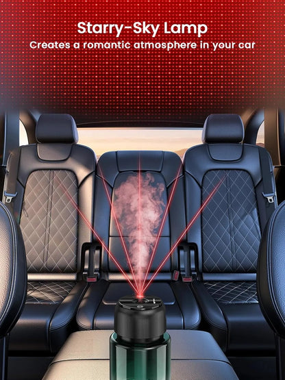 Diffuseur de Parfum Ultrasonique pour Voiture avec Lumière Ciel Étoilé