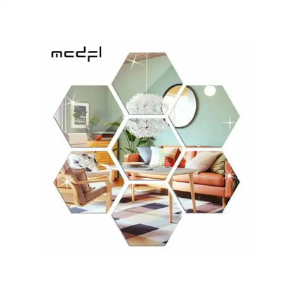 (12Pcs) Miroirs Adhésifs Modernes pour Transformer Votre Décoration