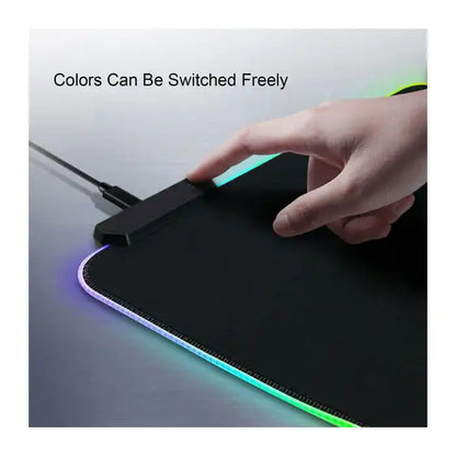 Tapis de Bureau LED RGB Anti-dérapant et Imperméable avec Bouton de Contrôle