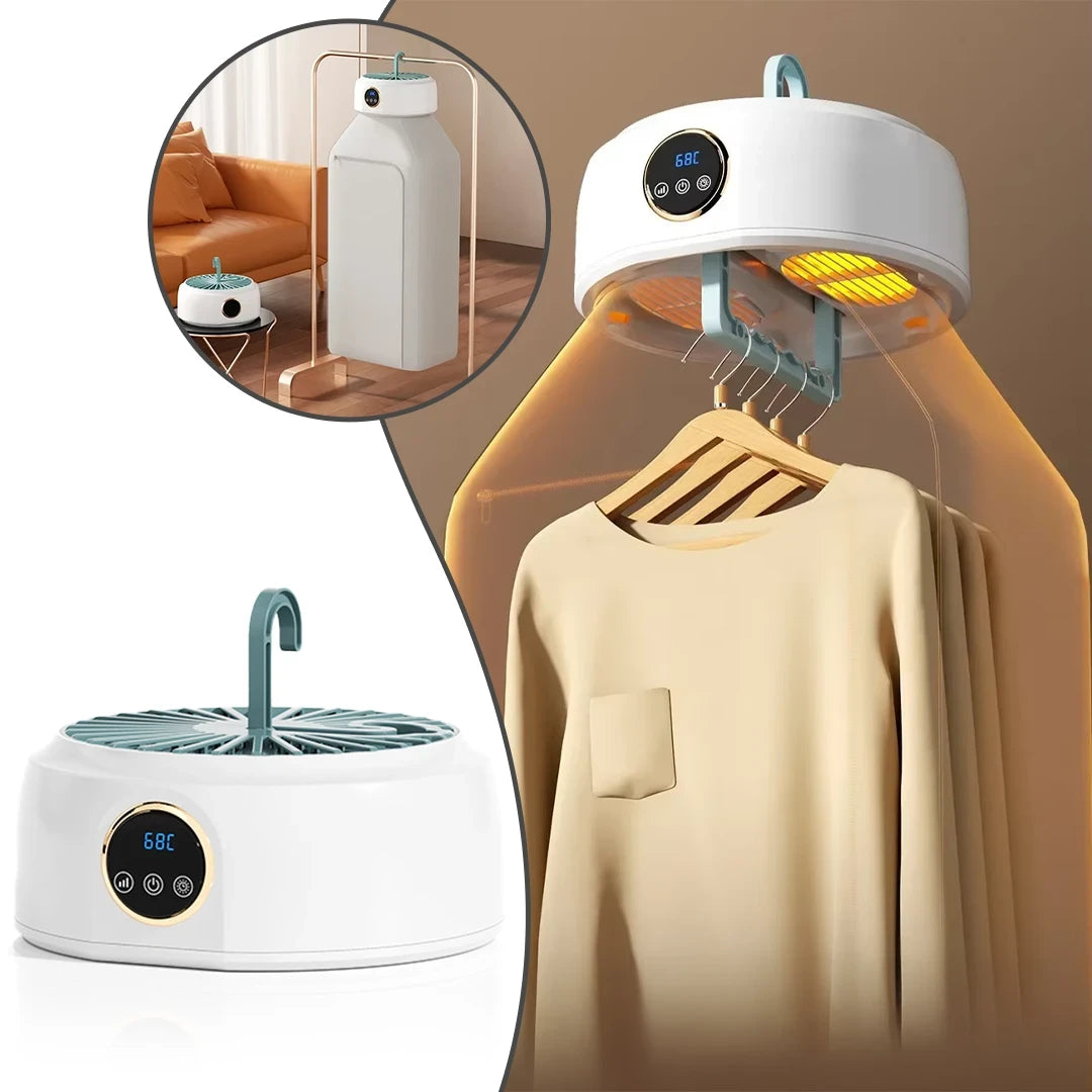 Sèche-Linge Électrique Portable avec Armoire de Séchage Pliable