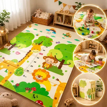 Tapis de Jeu pour Enfant avec Motifs Éducatifs et Surface Douce (2m/160cm)
