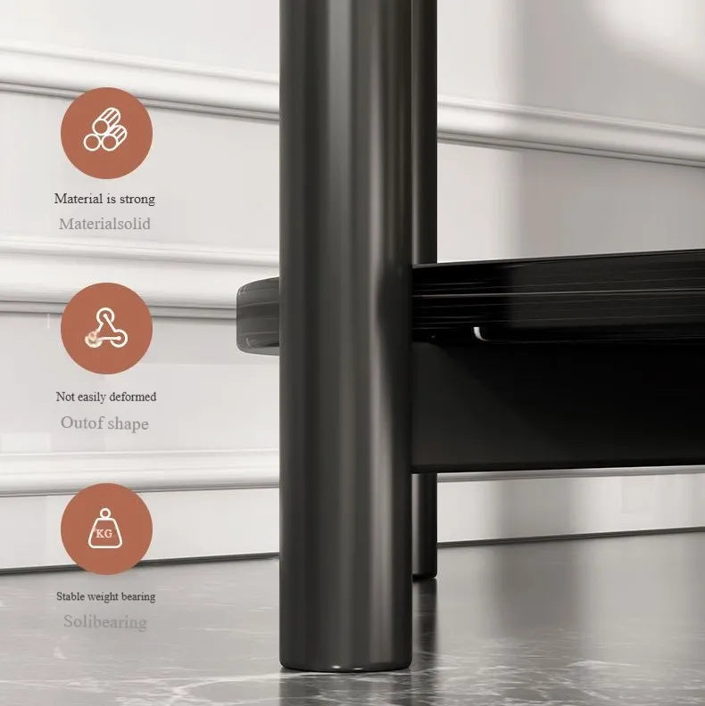 Table d’appoint multi-niveaux avec design effet marbre élégant