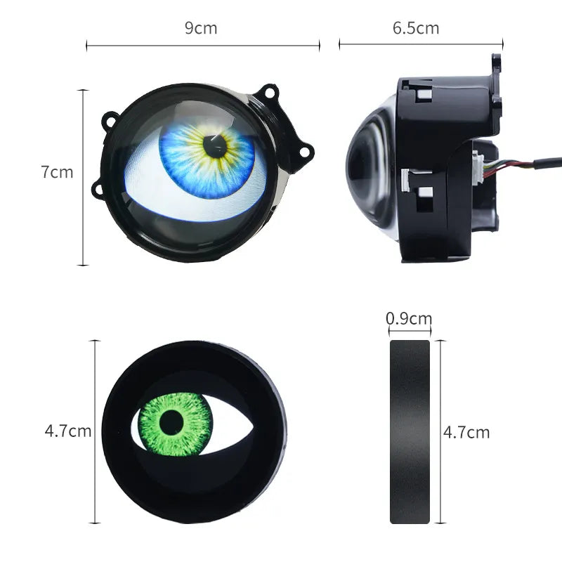 2 Phares Eye LED Dynamiques 12V avec 8 Styles d’Animation Réglables