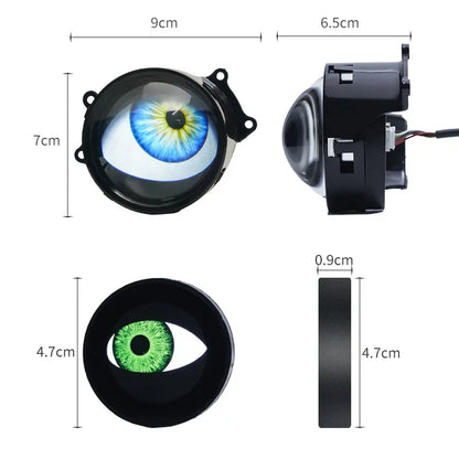 2 Phares Eye LED Dynamiques 12V avec 8 Styles d’Animation Réglables