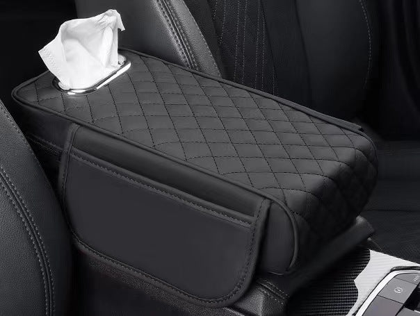Coussin D’accoudoir en Cuir avec Porte Mouchoirs et 2 Poches