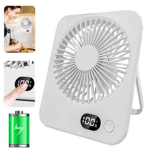Ventilateur Portable 5 Vitesses avec Écran LED et Support Téléphone