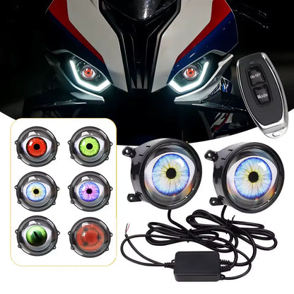 2 Phares Eye LED Dynamiques 12V avec 8 Styles d’Animation Réglables