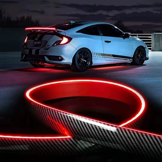 Bande LED Arrière Voiture Style Carbone avec Éclairage Premium