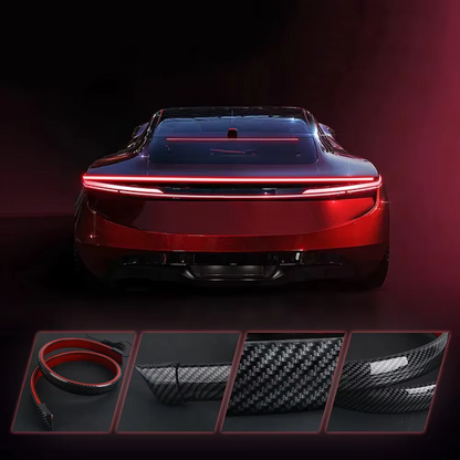 Bande LED Arrière Voiture Style Carbone avec Éclairage Premium
