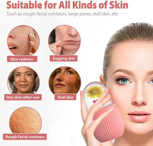Roller de Glace pour le Visage – Soin Naturel et Effet Rafraîchissant Immédiat