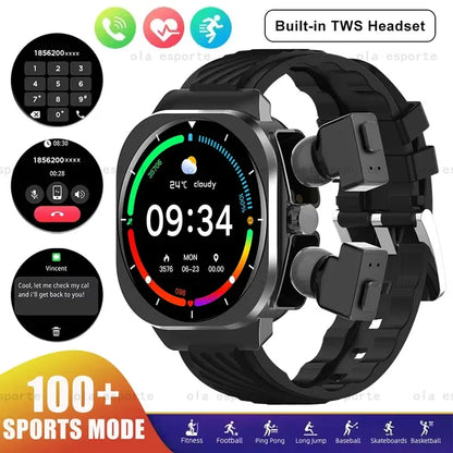 Montre (Aimb z19 smart) Connectée avec Écouteurs Bluetooth Intégrés et Recharge dans la Montre