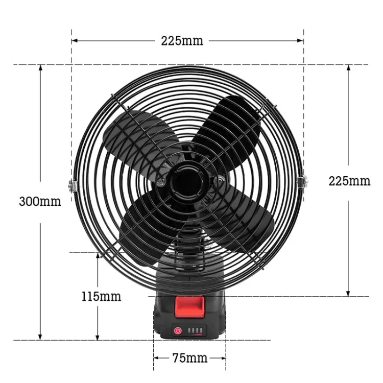 Ventilateur Sans Fil 48V Portable en Métal Compatible Batterie Makita