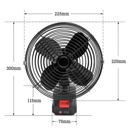 Ventilateur Sans Fil 48V Portable en Métal Compatible Batterie Makita