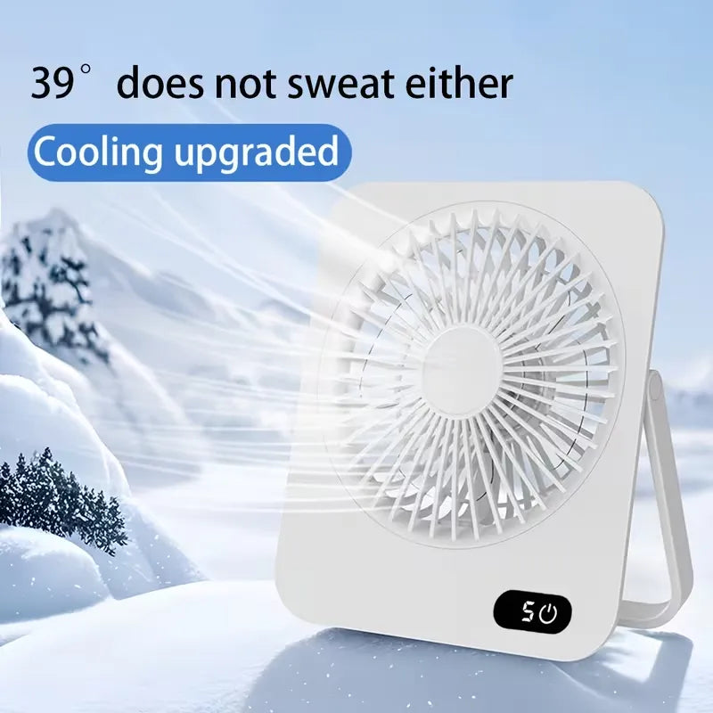 Ventilateur Portable 5 Vitesses avec Écran LED et Support Téléphone