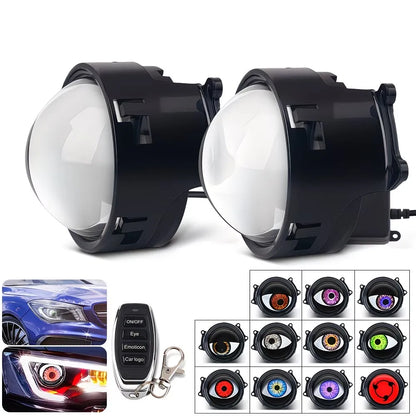 2 Phares Eye LED Dynamiques 12V avec 8 Styles d’Animation Réglables