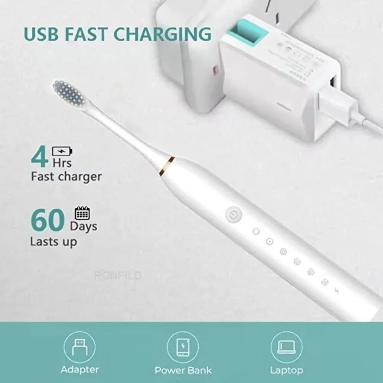 Brosse à Dents Électrique 6 Modes pour un Sourire Éclatant