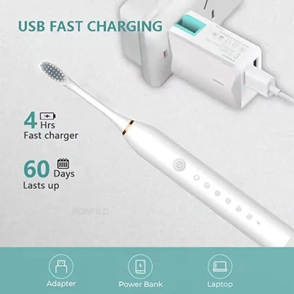 Brosse à Dents Électrique 6 Modes pour un Sourire Éclatant