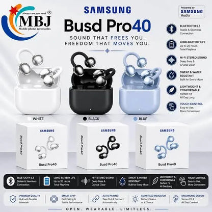 Écouteurs galaxy buds 40 pro - à fixer sur le côté de l’oreille