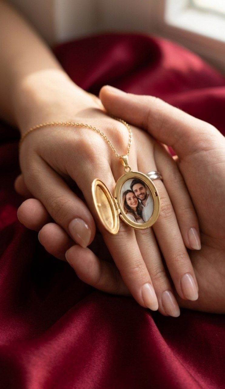 Collier Médaillon Ovale Personnalisé avec Photo