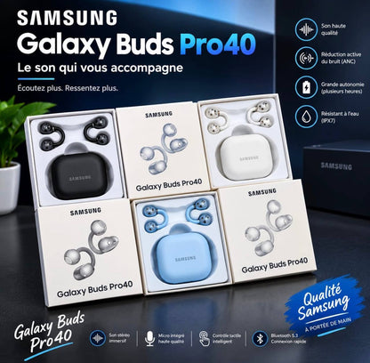 Écouteurs galaxy buds 40 pro - à fixer sur le côté de l’oreille