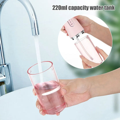 Nettoyeur Dentaire à Eau Rechargeable Sans Fil avec 3 Modes & 4 Embouts