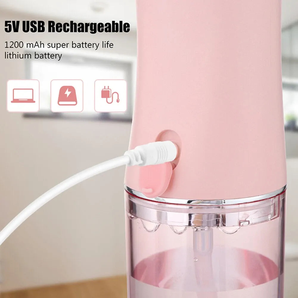 Nettoyeur Dentaire à Eau Rechargeable Sans Fil avec 3 Modes & 4 Embouts