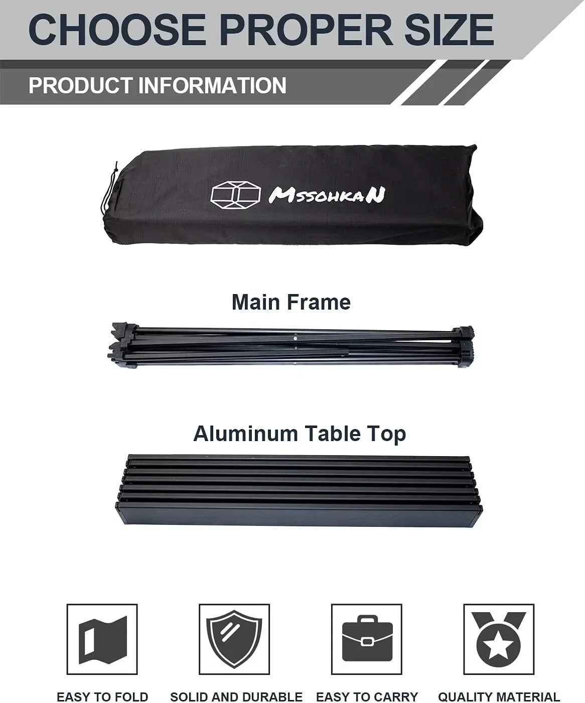 Table de Camping Pliante Facile à Transporter et à Utiliser