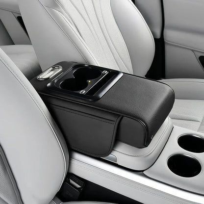 Organisateur Multifonction pour Voiture avec Porte-Gobelet, Éclairage LED et Chargeur USB
