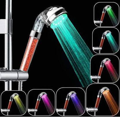 Pommeau de Douche LED 7 Couleurs avec Filtre Purificateur Intégré