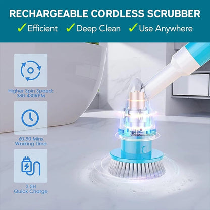 Brosse de Nettoyage Électrique Puissante pour Saletés et Taches