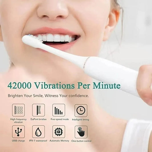 Brosse à Dents Électrique 6 Modes pour un Sourire Éclatant