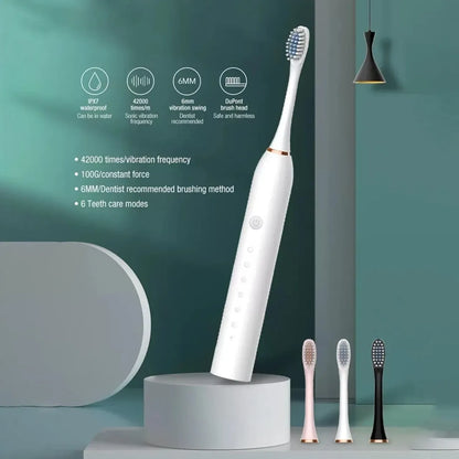 Brosse à Dents Électrique 6 Modes pour un Sourire Éclatant